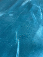 Load image into Gallery viewer, 100% cotton waxed canvas 12 Oz Aqua blue color - 1/2 m