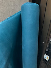 Load image into Gallery viewer, 100% cotton waxed canvas 12 Oz Aqua blue color - 1/2 m