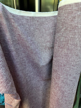 Load image into Gallery viewer, 6 oz Medium Linen/Cotton- Wine/white - 1/2 metre