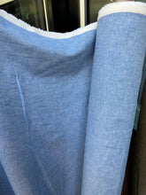 Load image into Gallery viewer, 6 oz Medium Linen/Cotton- Blue/white - 1/2 metre