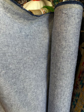 Load image into Gallery viewer, 6 oz Medium Linen/Cotton- navy/white 1/2 metre