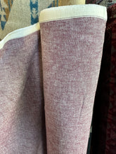 Load image into Gallery viewer, 6 oz Medium Linen/Cotton- Wine/white - 1/2 metre