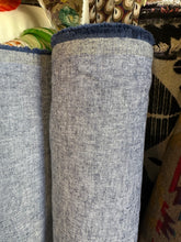Load image into Gallery viewer, 6 oz Medium Linen/Cotton- navy/white 1/2 metre