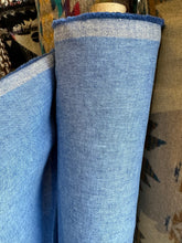Load image into Gallery viewer, 6 oz Medium Linen/Cotton- Denim/white - 1/2 metre