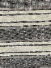 Load image into Gallery viewer, Linen Stripes - black - 1/2 metre