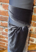 Load image into Gallery viewer, Stretch Velvet Charcoal - 1/2 meter