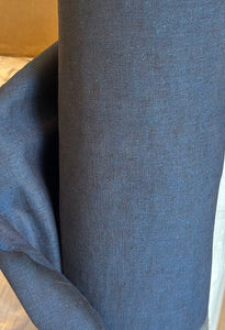 6 oz Medium Linen/Cotton-  brown/blue - 1/2 metre