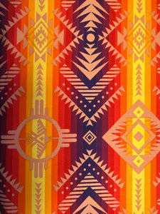 Quilting Cotton Tucson yellow/red/purple - 1/2 metre