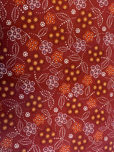 Quilting Cotton  - Betty Albert burgundy - 1/2 meter