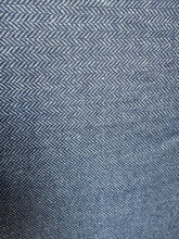 Load image into Gallery viewer, Wool Herringbone blue - 1/2 metre
