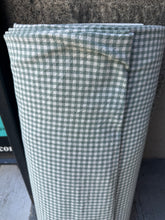 Load image into Gallery viewer, organic cotton gingham sage green - 1/2 meter
