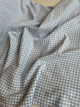 Load image into Gallery viewer, organic cotton gingham powder blue - 1/2 meter
