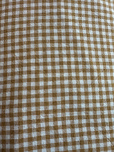 Load image into Gallery viewer, organic cotton gingham Dijon mustard - 1/2 meter
