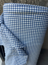 Load image into Gallery viewer, organic cotton gingham denim blue - 1/2 meter
