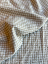 Load image into Gallery viewer, organic cotton gingham beige/white - 1/2 meter
