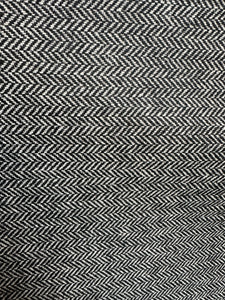 Wool Herringbone black/cream - 1/2 metre