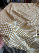 Load image into Gallery viewer, organic cotton gingham Dijon mustard - 1/2 meter

