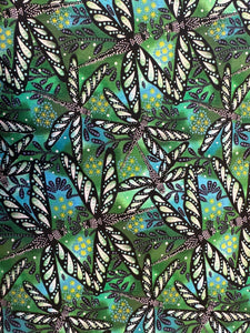 Quilting Cotton - dragonfly green Betty Albert - 1/2 metre