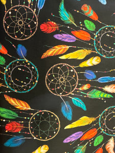 Quilting Cotton Feathers black - 1/2 metre