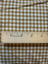 Load image into Gallery viewer, organic cotton gingham Dijon mustard - 1/2 meter
