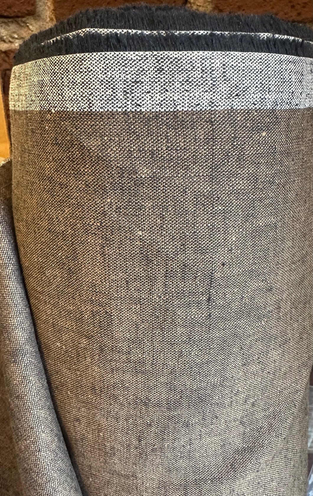 6 oz Medium Linen/Cotton-  coffee bean - 1/2 metre