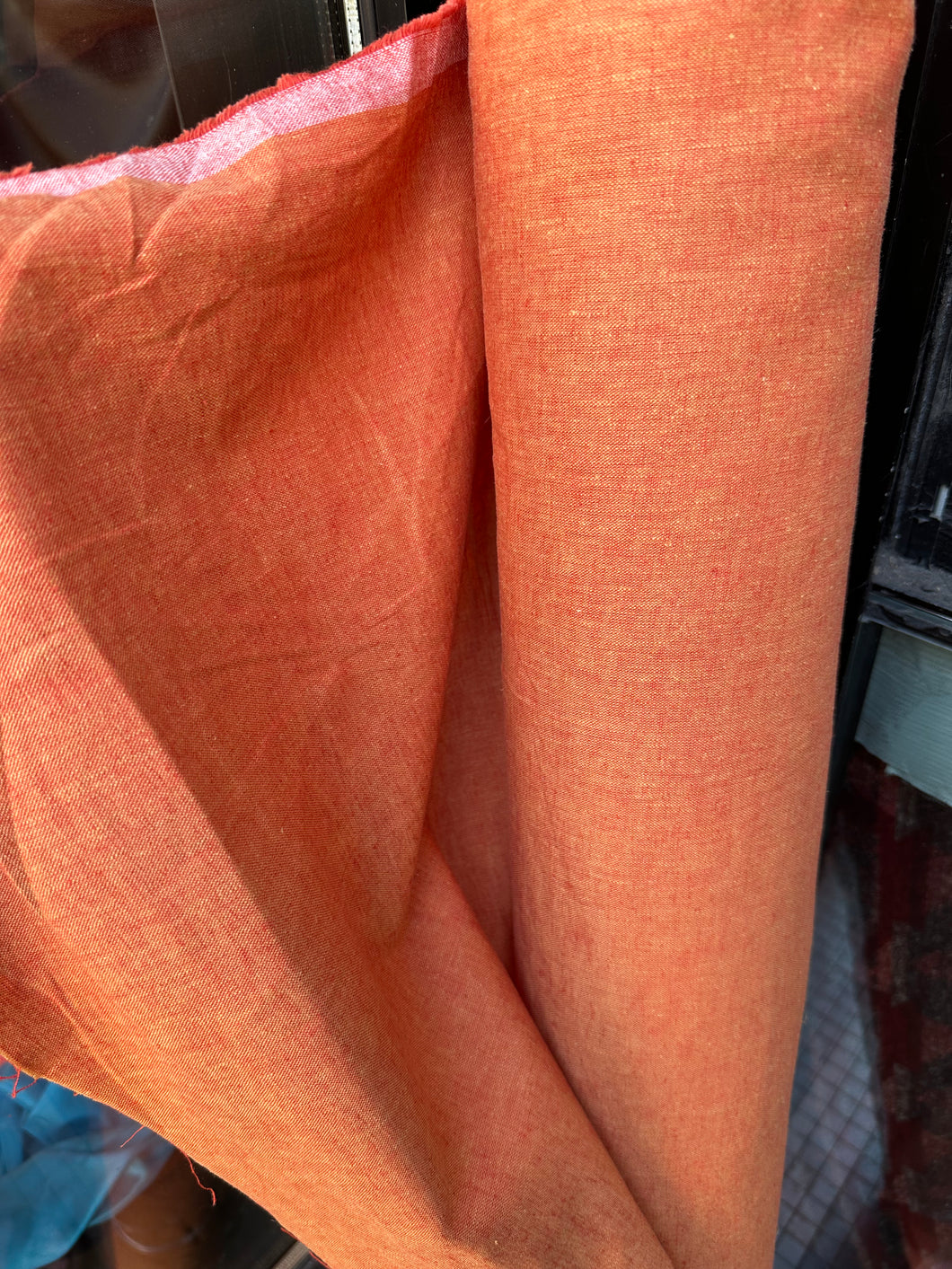 6 oz Medium Linen/Cotton-  Orange - 1/2 metre