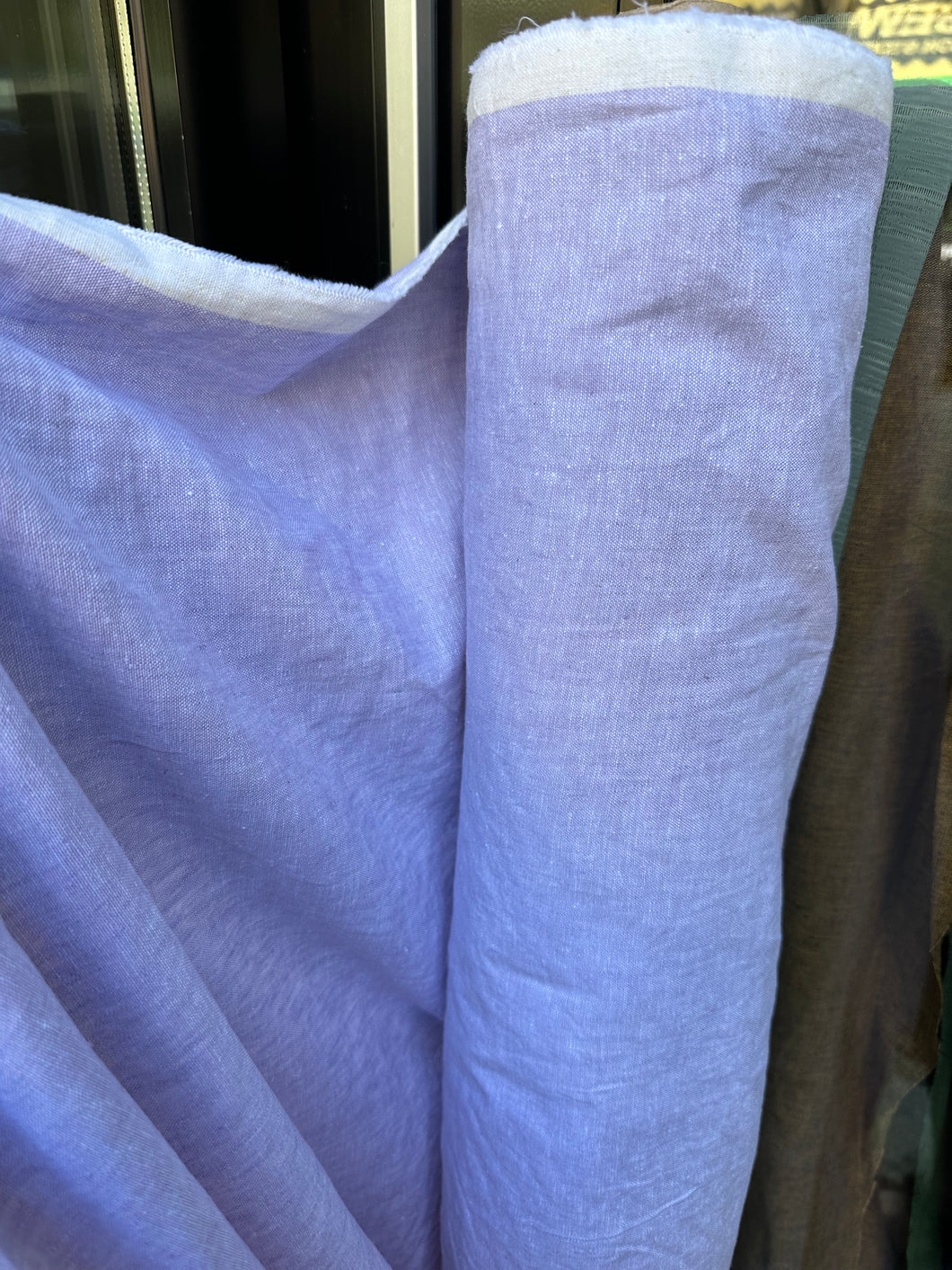 6 oz Medium Linen/Cotton-  lilac - 1/2 metre