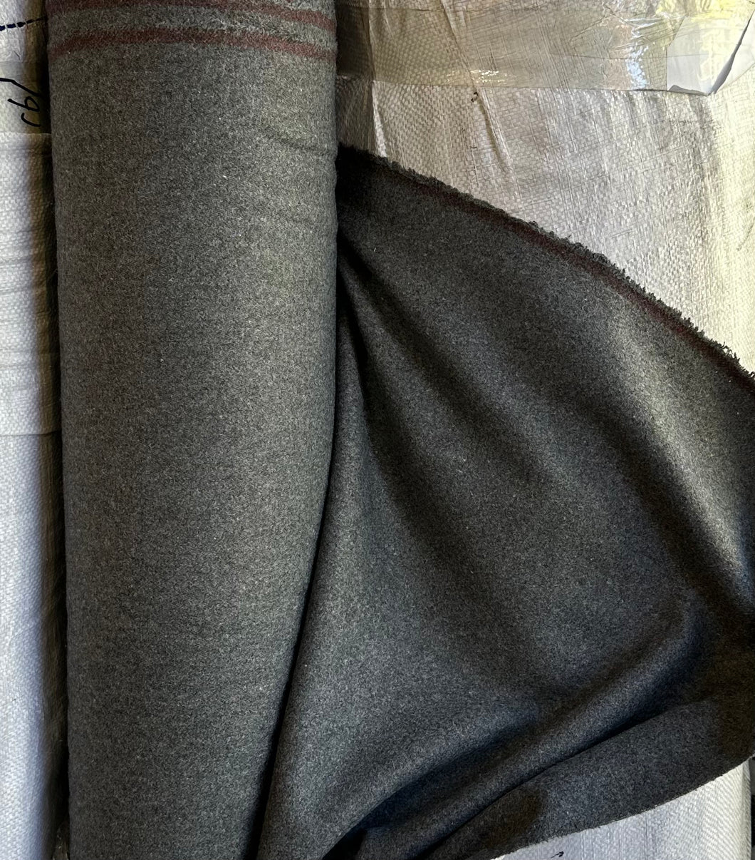 Wool Melton - Charcoal - 1/2 metre