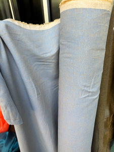 6 oz Medium Linen/Cotton-  Blue/gold- 1/2 metre