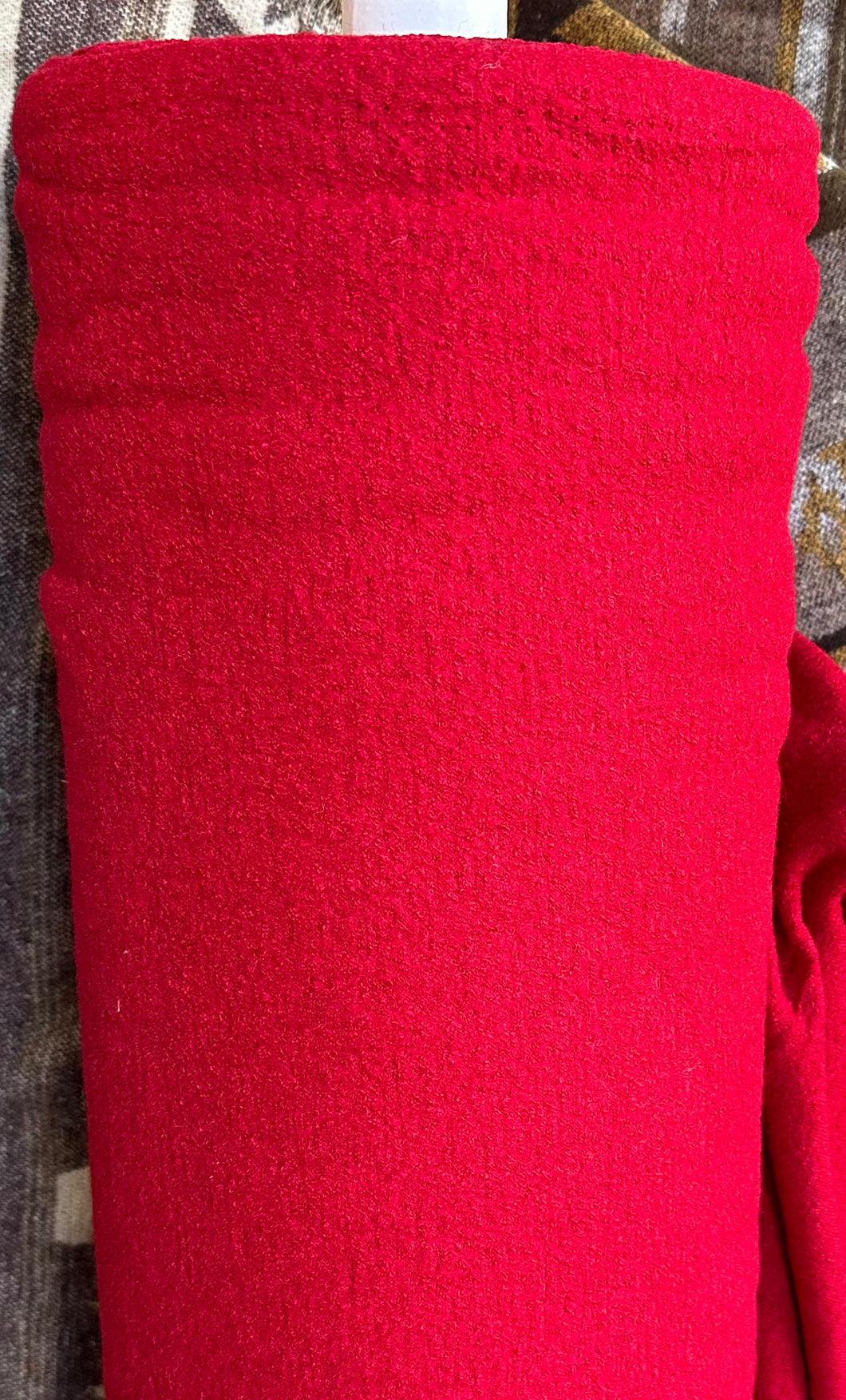 Boiled Wool  - Red - 1/2 metre