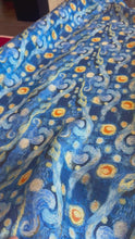 Load and play video in Gallery viewer, Linen Digital Print Starry Night - 1/2 metre
