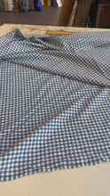 Load and play video in Gallery viewer, organic cotton gingham denim blue - 1/2 meter
