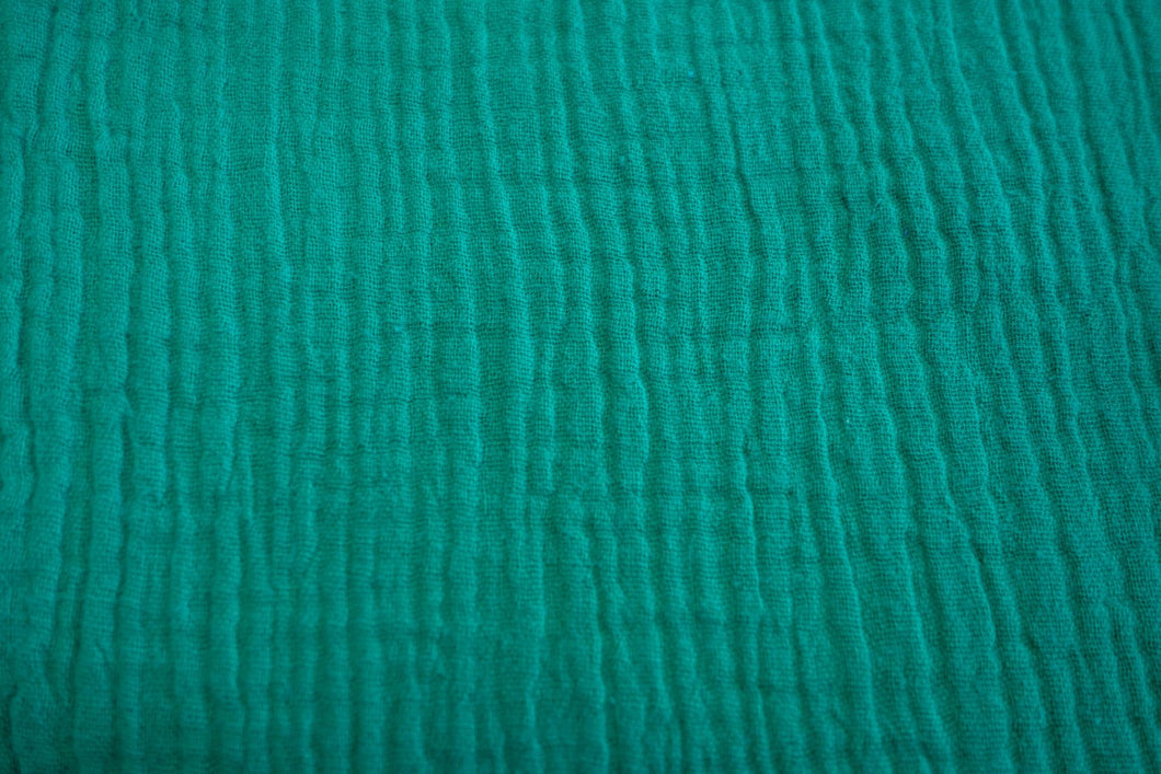 Cotton Double Gauze - Emerald - 1/2 meter