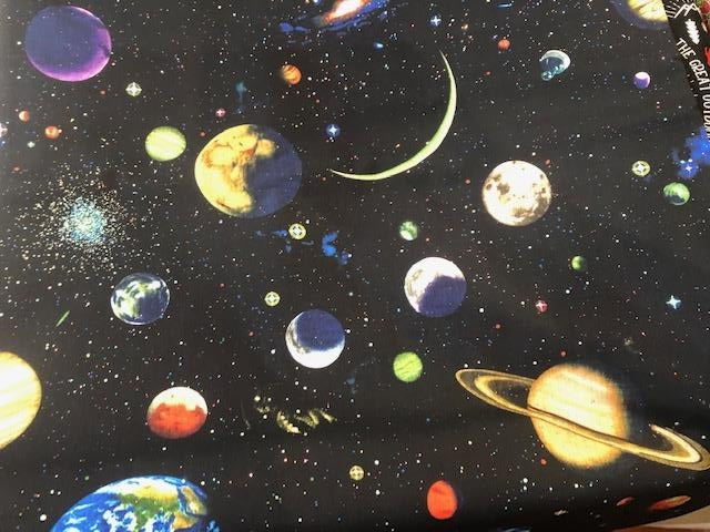 Quilting Cotton  - Galaxy large with glitter - 1/2 meter