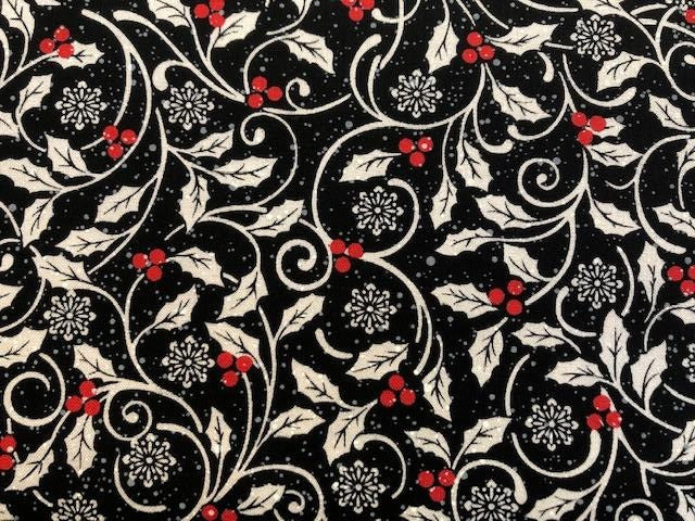 Quilting Cotton -  Holiday Holly - 1/2 metre