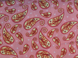 Quilting Cotton - Paisley - Pink - 1/2 metre