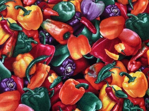 Quilting Cotton  - Peppers  - 1/2 meter