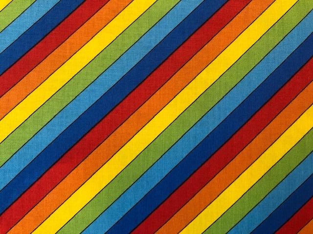 Quilting Cotton  - Rainbow stripe - 1/2 meter