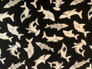 Quilting Cotton -  Sharks - 1/2 metre