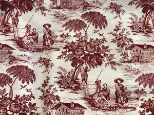 Cotton Canvas  - Toile Red - 1/2 meter