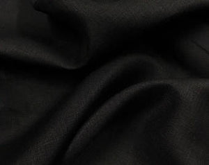 Linen Viscose Noil - black - 1/2 metre