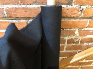 Linen Heavy - Black- 1/2 metre