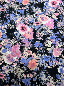Printed Knit - Floral - 1/2 metre