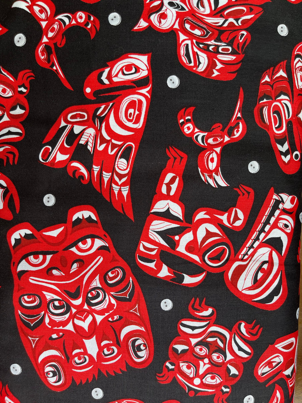 Quilting Cotton - Native Spirit - Black/red - 1/2 metre