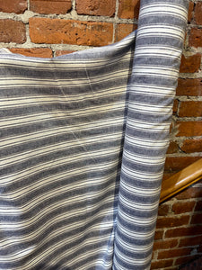 Linen Stripes - Navy - 1/2 metre