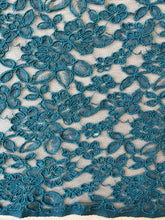 Load image into Gallery viewer, Lace - corded lace Blue - 1/2meter

