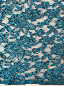 Lace - corded lace Blue - 1/2meter