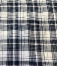 Load image into Gallery viewer, Cotton Lawn Print  - black/grey/white plaid - 1/2 meter
