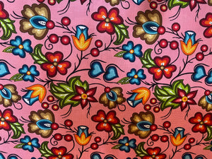 Quilting Cotton -Native Floral Pink (small) - 1/2 metre