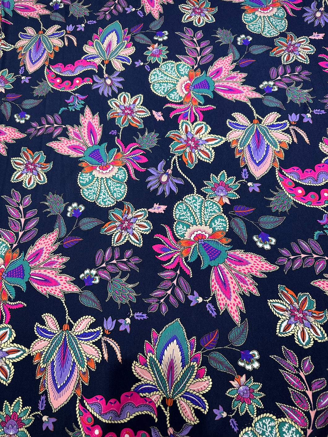Printed Knit - floral - 1/2 metre